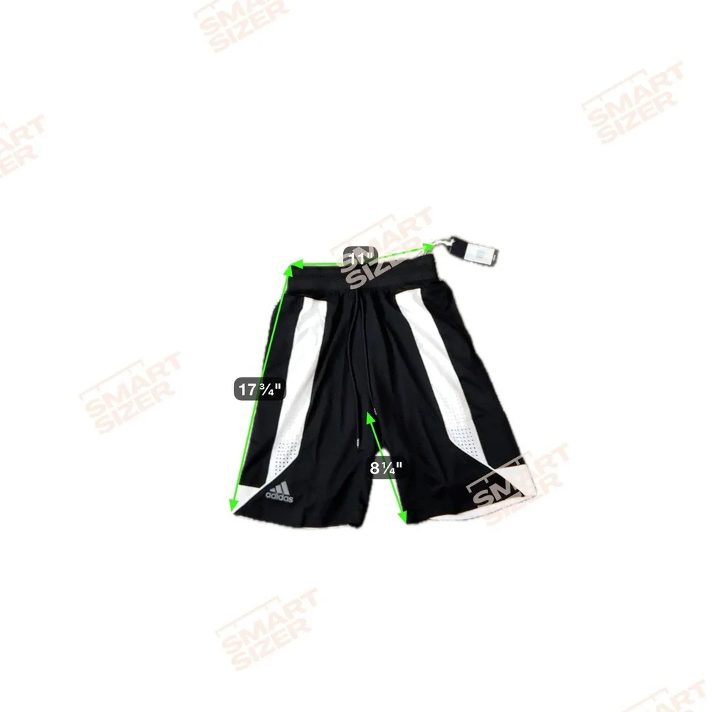 NWT Adidas Mens Athletic Shorts Black White Climacool Pockets Drawstring Size Sm